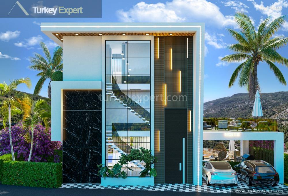 1081modern designer villas with swimming pools for sale in alanya