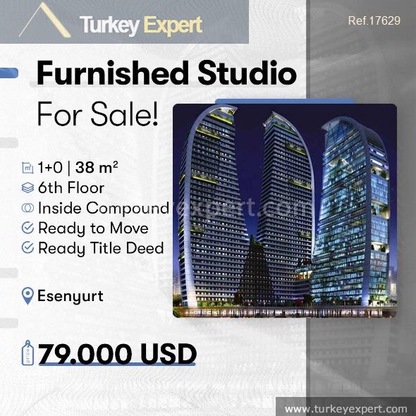 101affordable furnished flat for sale in istanbul in a complex