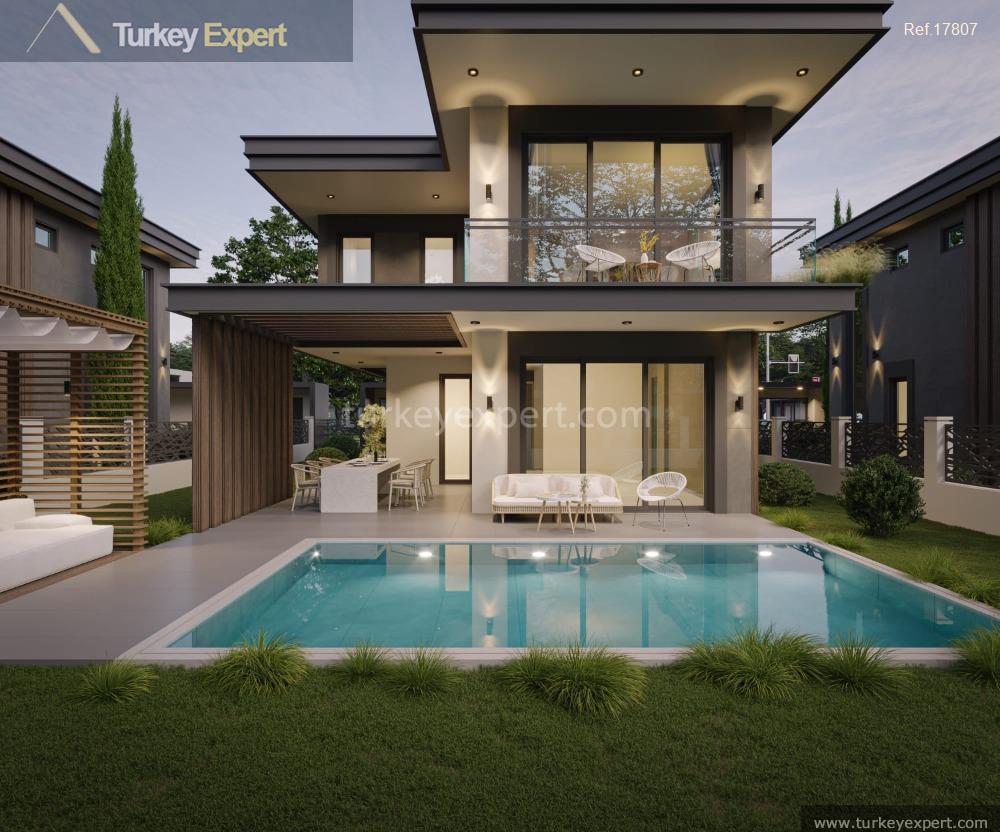 A small resort of villas with a private pool and garden in Guzelcamli Kusadasi 0