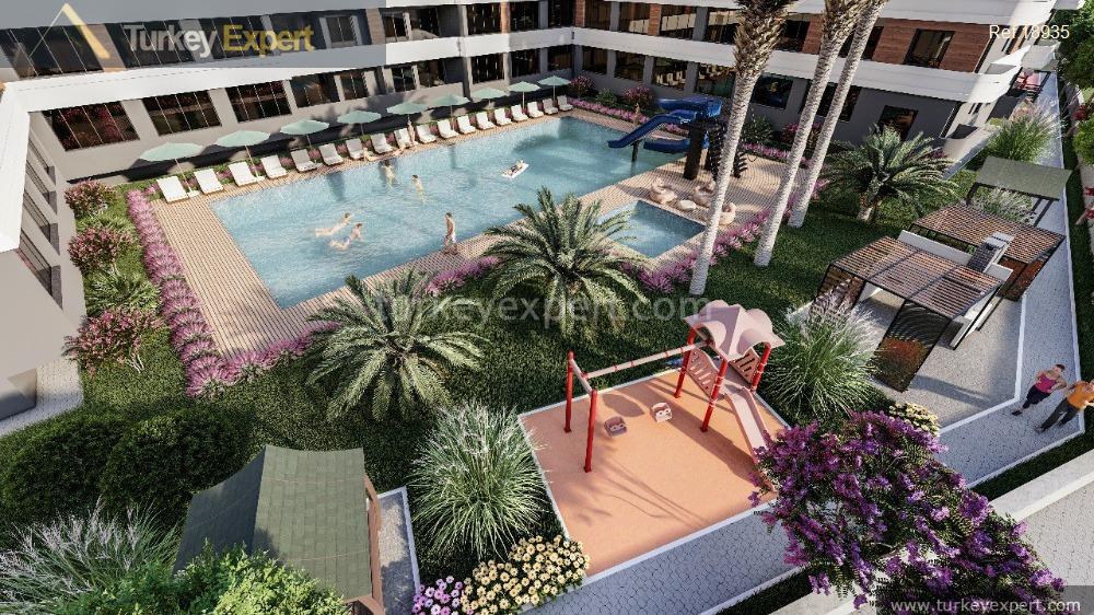 Holiday apartments with social infrastructure in Mersin near the beach 0