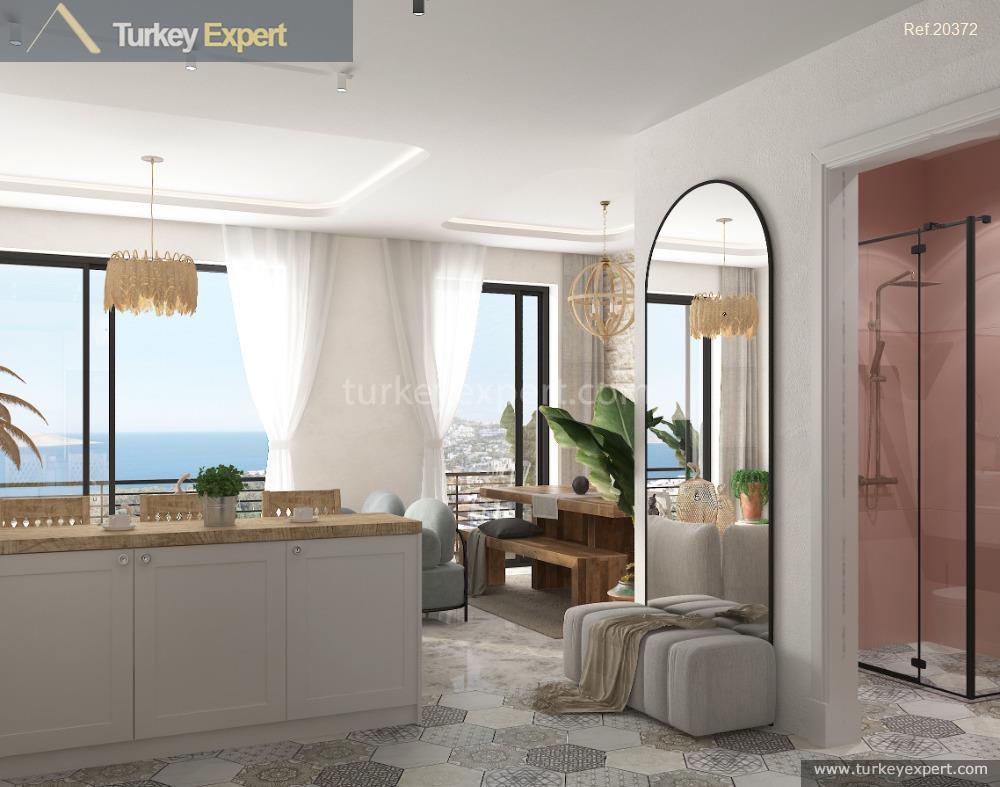 Sea view Gumusluk residences for sale in Bodrum 2