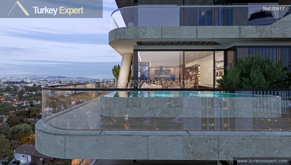 Beyoglu Levent luxury terraced homes with private pools in Istanbul 2