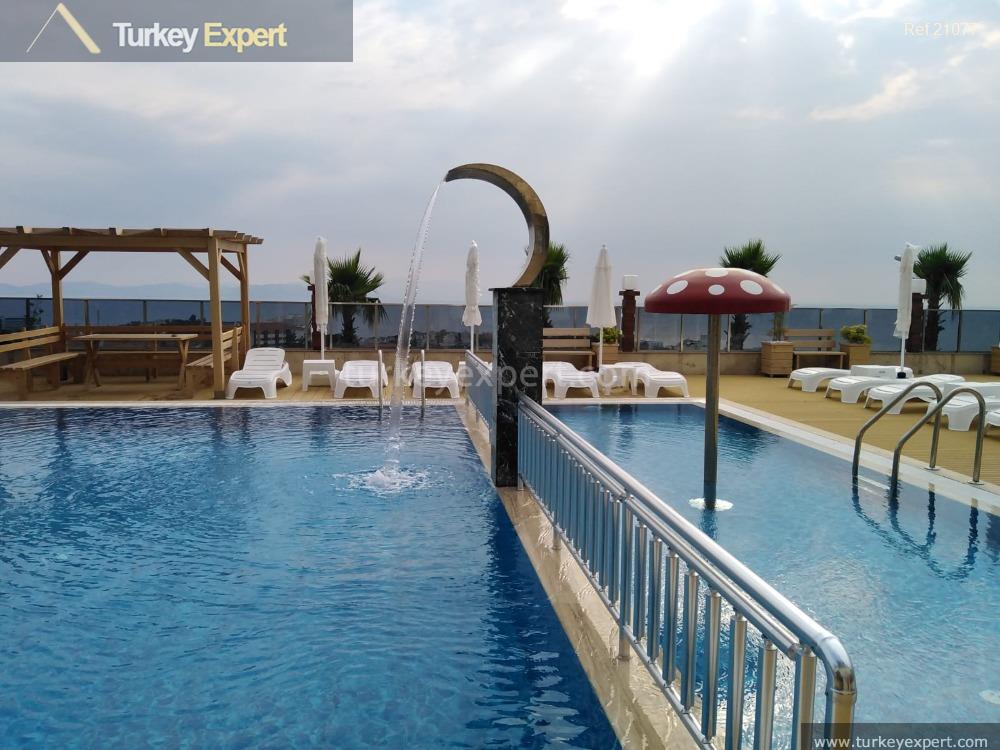 Luxuriöses Apartment in bester Lage mit 2 Schlafzimmern und 2 Bädern in Kusadasi, Ladies Beach, mit Panoramablick auf das Meer 1