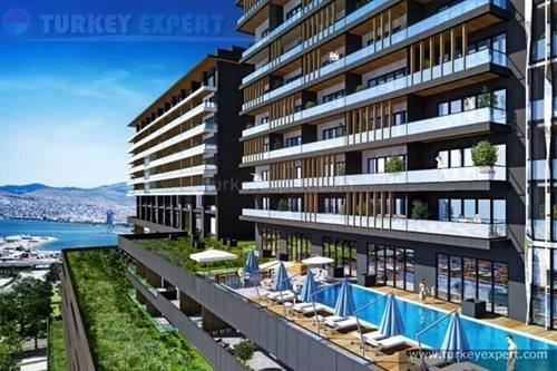 Luxury Konak apartments with sea views for sale in Izmir