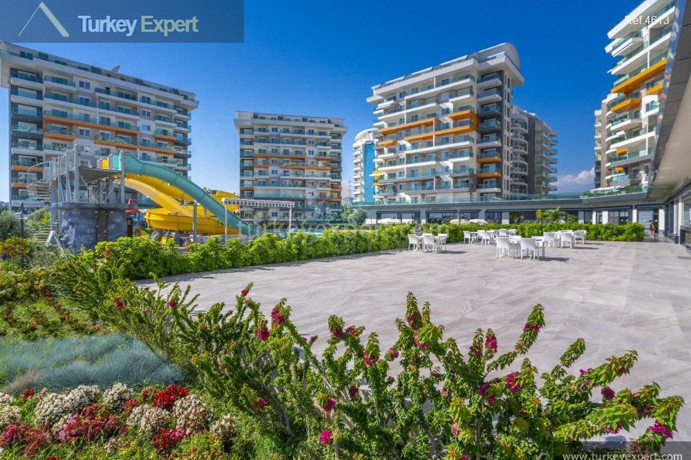 Abgeschlossene Alanya Avsallar Apartments mit schönem Pool und Wasserpark