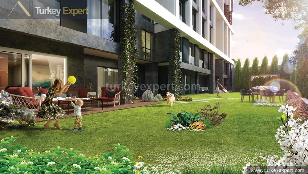 Green living in Istanbul, apartments for sale in the elite complex next to forest 1