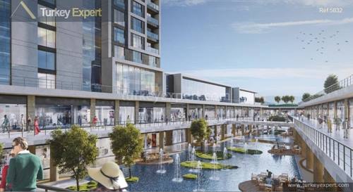 Flats of all sizes, in a modern all-in-one street concept apartments in Beykent Istanbul