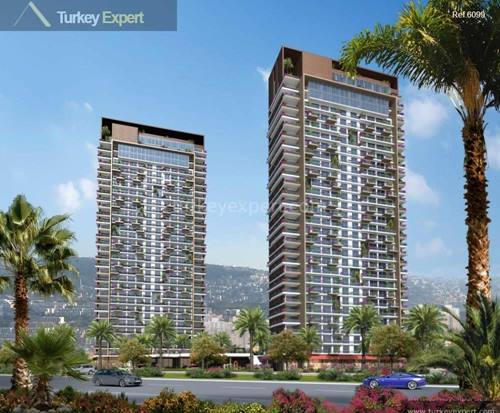 New unique apartments in Izmir, towers with sea views and payment plan