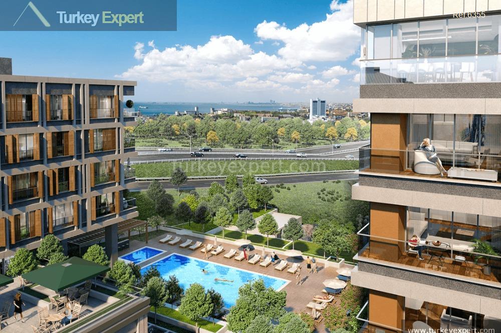 2modern apartments for sale in kadikoy with views towards the13