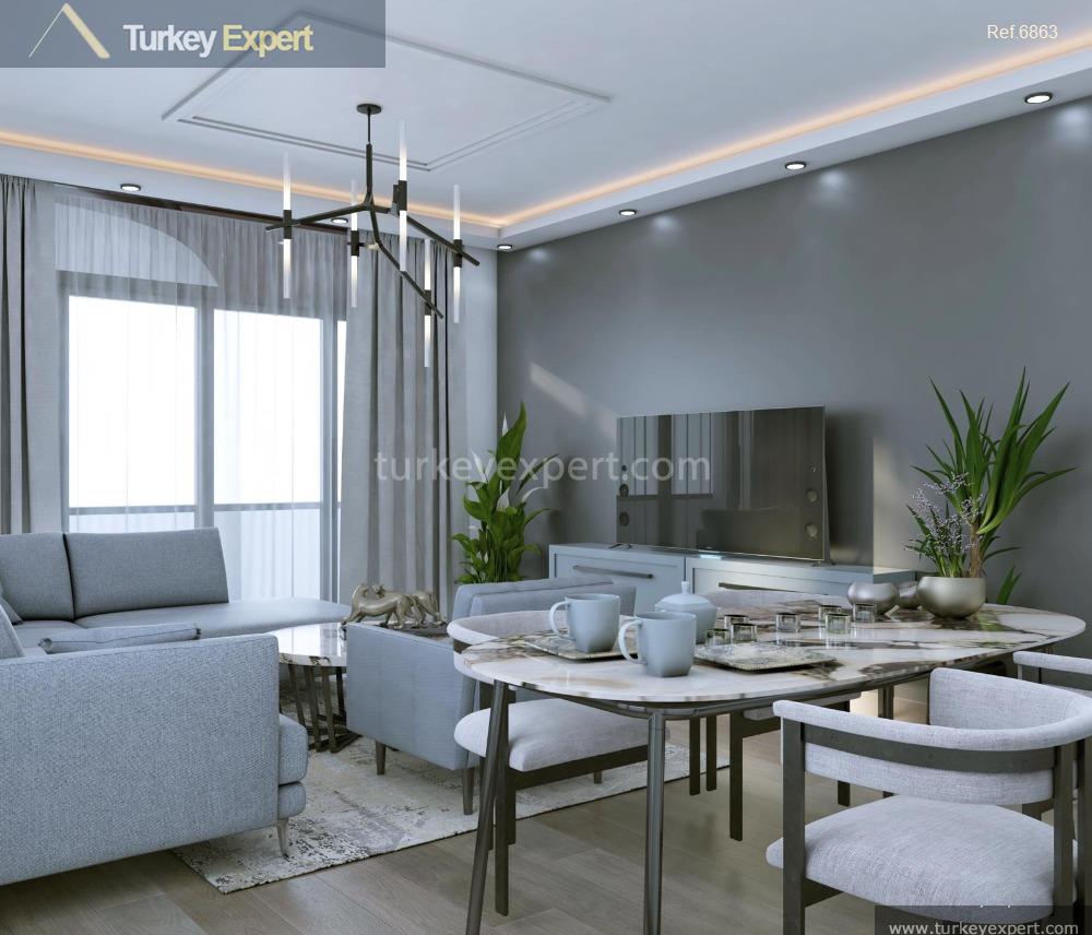 Modern low-rise apartments for sale in Istanbul with sea and lake views 1