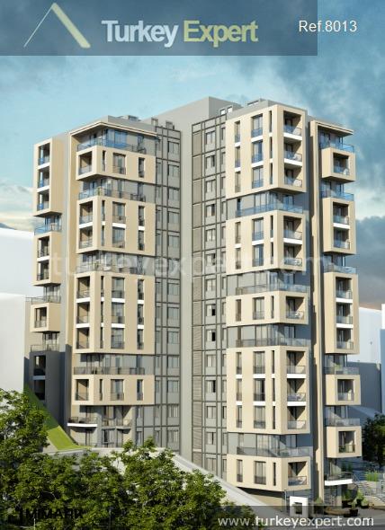 Apartments for sale in Kagithane, Istanbul on a new project with an impressive architecture 1