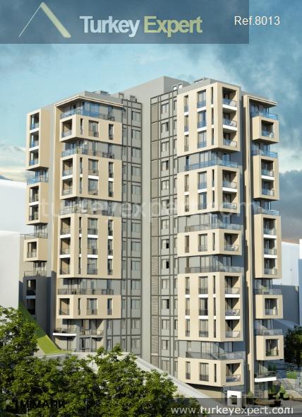 Продажа квартир в новом проекте с красивой архитектурой в Kagithane, Стамбул 1