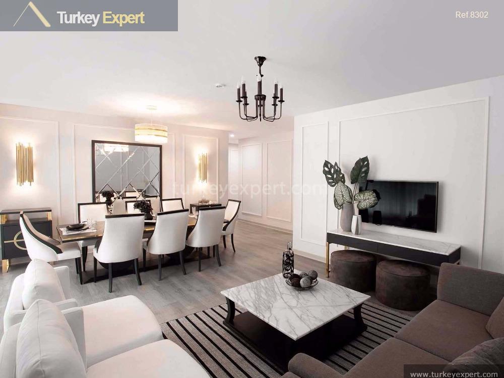 Строящийся жилой комплекс в Кадыкёй в Стамбуле предлагает на продажу квартиры с различной планировкой 1