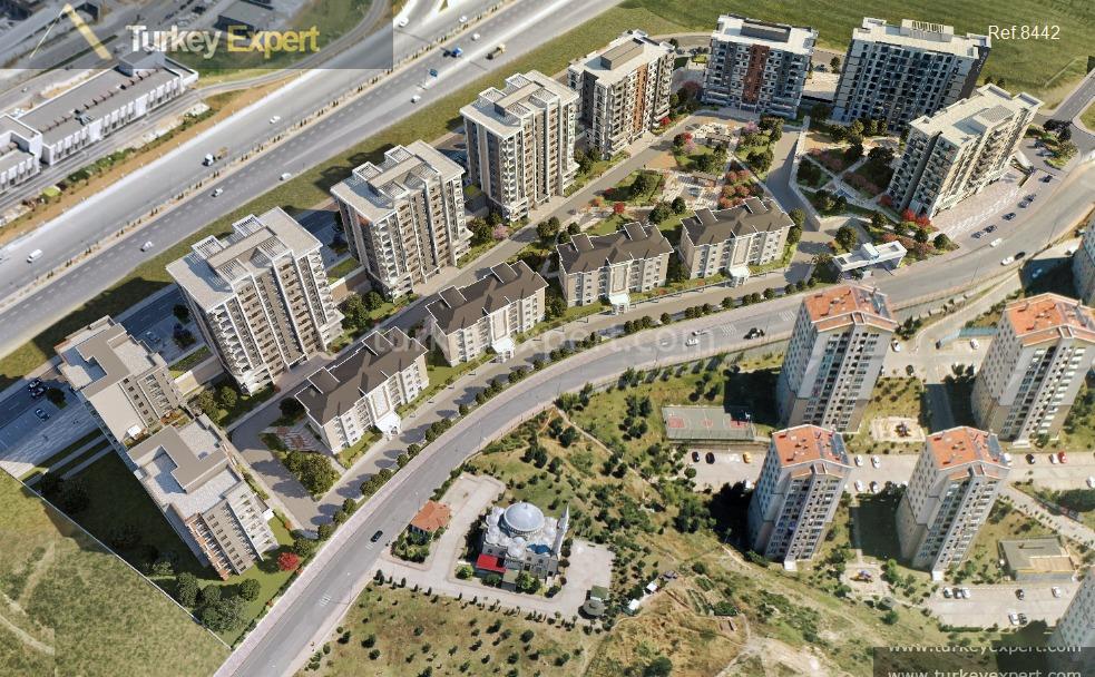 luxurious apartments sale in basaksehir istanbul in a complex with4