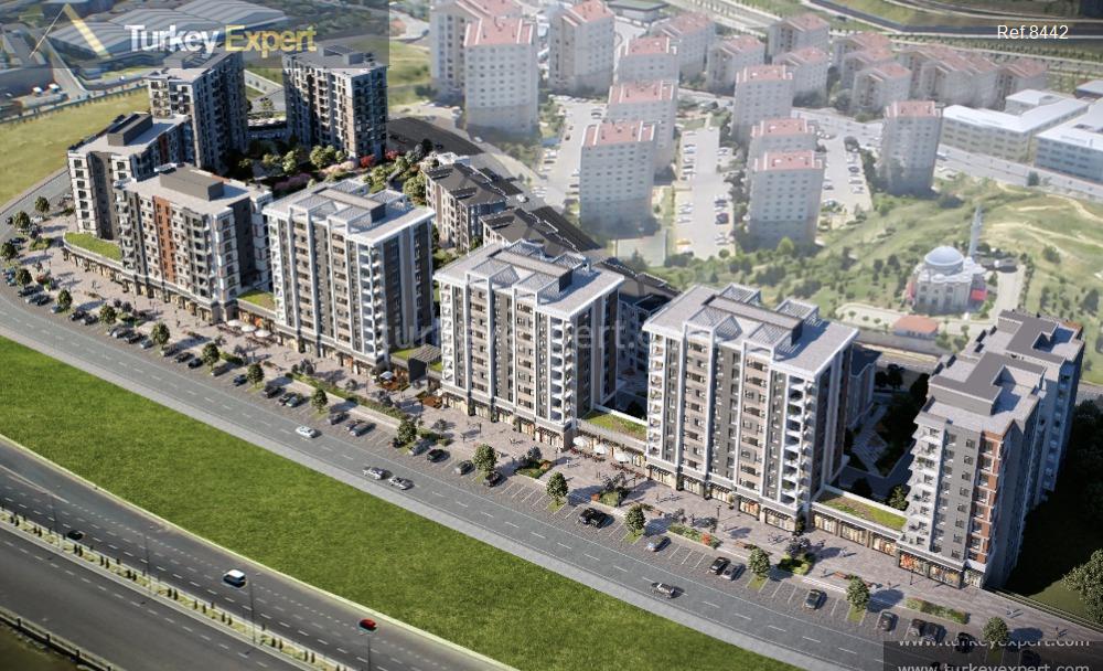 luxurious apartments sale in basaksehir istanbul in a complex with5