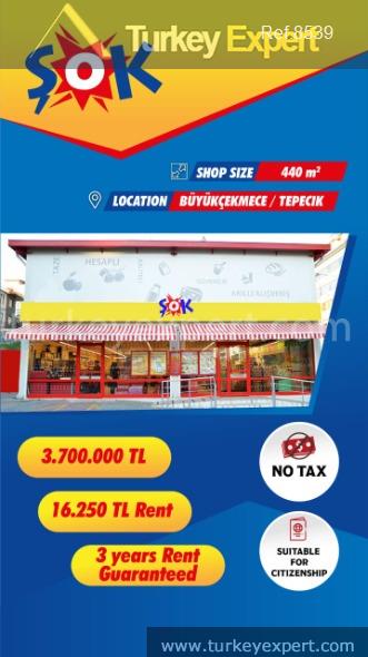 commercial property in buyukcekmece istanbul tenanted by sok supermarket1