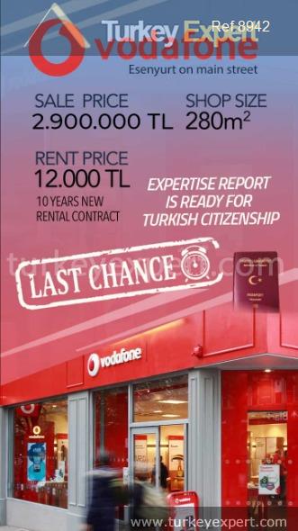 commercial property in istanbul suitable for turkish citizenship with a1