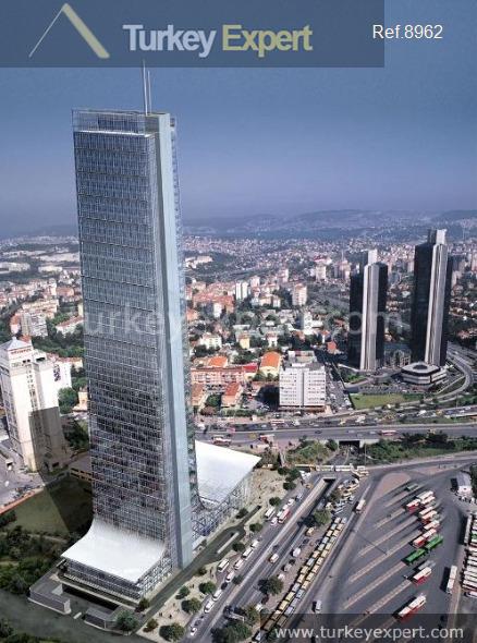 High-floor apartment for sale in Sapphire Tower in Levent Istanbul 1
